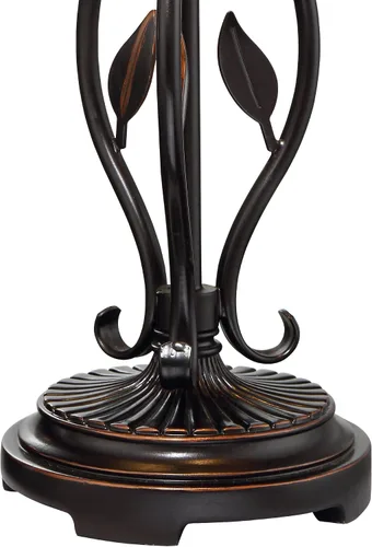 Vista 5 de Franklin Iron Works Feuille - Juego de 2 lámparas de mesa decorativas de 23 3/4 pulgadas de hoja alta y vid, estilo rústico de granja, núcleo