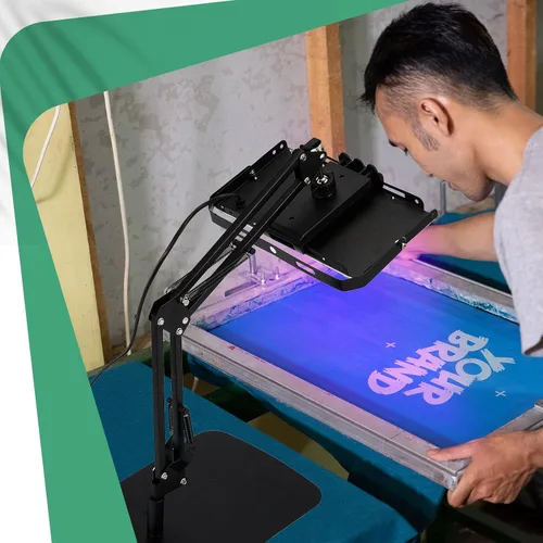 Vista 6 de Kit de unidad de exposición LED de 50 W, unidad de exposición de impresión de pantalla de luz UV con soporte ajustable retráctil para impresión