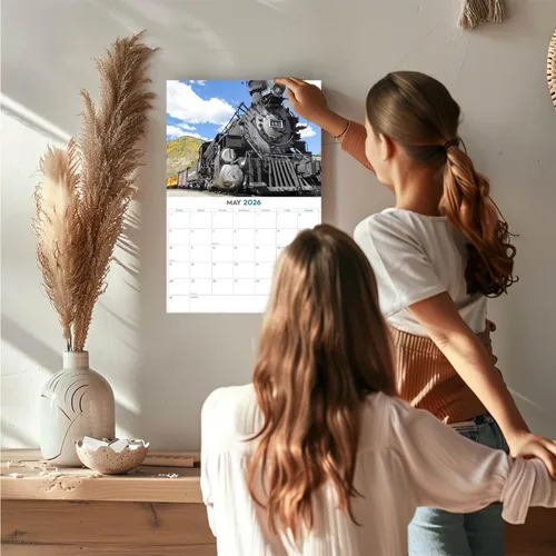 Vista 181 de Calendario de grises africanos 2025 2026 – Planificador mensual de pared de aves africanas – 12 x 18 pulgadas (abierto), calendario de pared