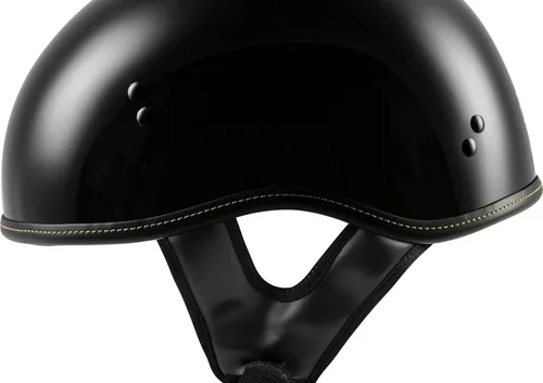 Vista 4 de Highway 21 Medio casco para motocicleta .357 (negro, pequeño)
