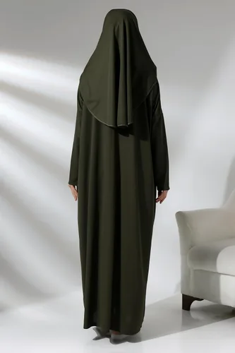 Vista 5 de ihvan online Vestidos musulmanes para mujer, vestido de oración de una pieza, alfombra de oración y cuentas, juego de regalo islámico para Eid