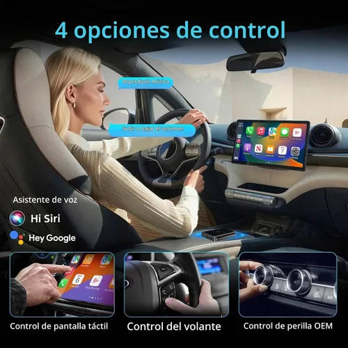 Vista 6 de AI Box - Adaptador inalámbrico CarPlay y automático, Plug & Play, WiFi de doble banda, Bluetooth 5.4, soporte de video 4K, sistema Android 13.0