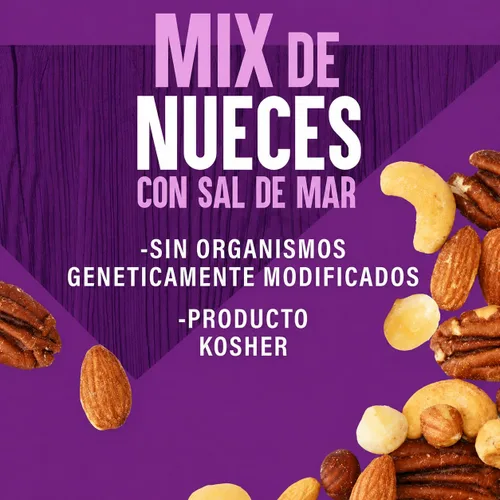 Vista 3 de Member's Mark Deluxe - Mezcla de frutos secos tostados con sal marina (34 onzas)