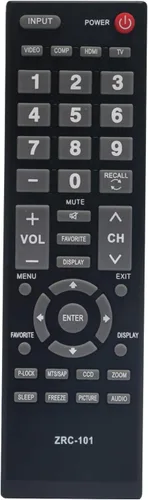 Vista 7 de ZRC-101 - Control remoto de repuesto para Insignia TV NS-LCD32-09 NS-LCD42HD-09 NS-LCD37-09 NS-LCD47HD-09 NS-LCD19-09CA NS-LCD15-09 NS-LCD19-09