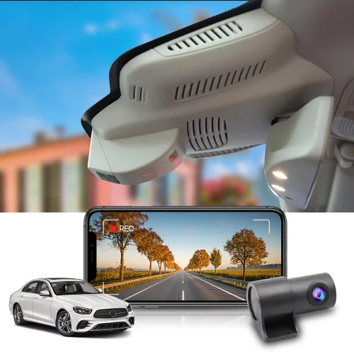 Vista 7 de Fitcamx Cámara de tablero 4K compatible con Benz E Class 2017-2023 E300 E350 E400 E450 W213 (HD2-6105), estilo OEM, video UHD 2160P, grabación