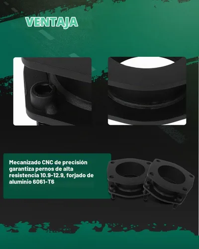 Vista 4 de SCITOO Kit de elevación y nivelación de 2 pulgadas (5 cm) con espaciador de suspensión delantero para Jeep Grand Cherokee 2005-2010, para Jeep