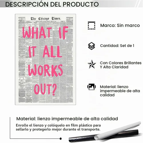Vista 2 de Drimiler Póster con texto en inglés «What If It All Workout» («What If It All Workout») con texto en inglés «What If It All Workout»