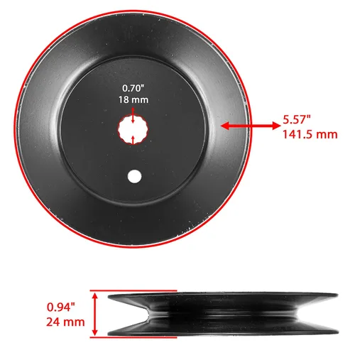 Vista 2 de Caltric 3 poleas de husillo de cubierta de cuchillas compatibles con Troy-Bilt 17BDCACK066 cortacésped de giro cero