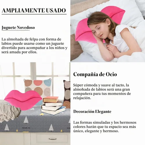 Vista 4 de zhidiloveyou Almohada de labios Cojín de almohada de cara sonriente