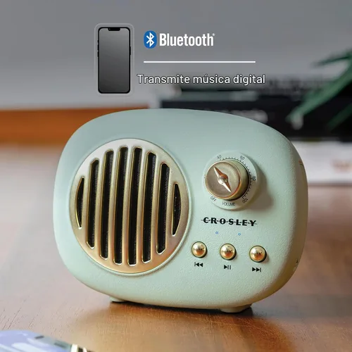 Vista 4 de Crosley CR3044A-MN Piper - Altavoz Bluetooth portátil, color menta