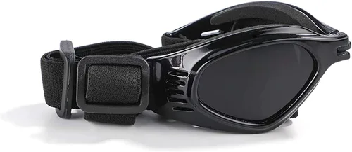Vista 3 de Gafas de sol UV para cachorros con correa ajustable, antivaho y resistentes al viento, plegables para mascotas para perros pequeños y medianos