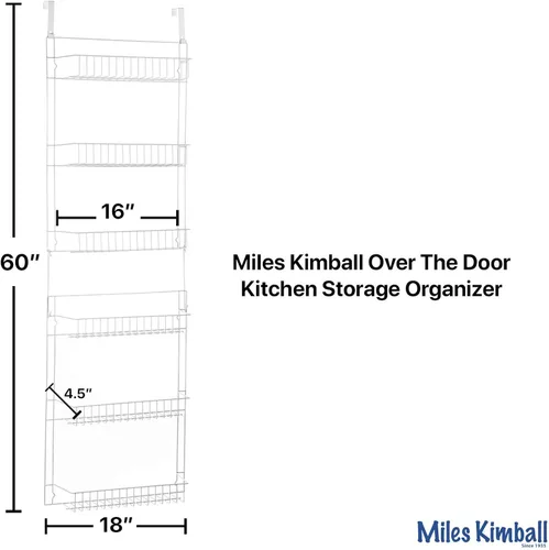 Vista 5 de Organizador Miles Kimball para puerta de cocina, almacenamiento