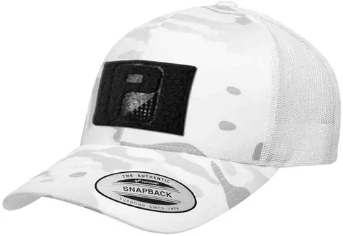 Vista 6 de Pull Patch Multicam - Gorra de camionero con diseño de camuflaje curvado, gorra táctica, superficie de bucle de 2 x 3 pulgadas para fijar parches