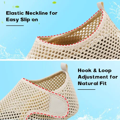 Vista 2 de Scurtain Zapatos de agua descalzos para mujeres y hombres, calcetines acuáticos de secado rápido para la playa, sandalias de verano