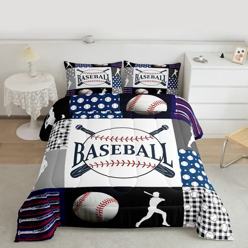 Vista 134 de Juego de ropa de cama de baloncesto para niños y adolescentes, juego de edredón deportivo para niños, tamaño matrimonial, suave, ligero, decoración