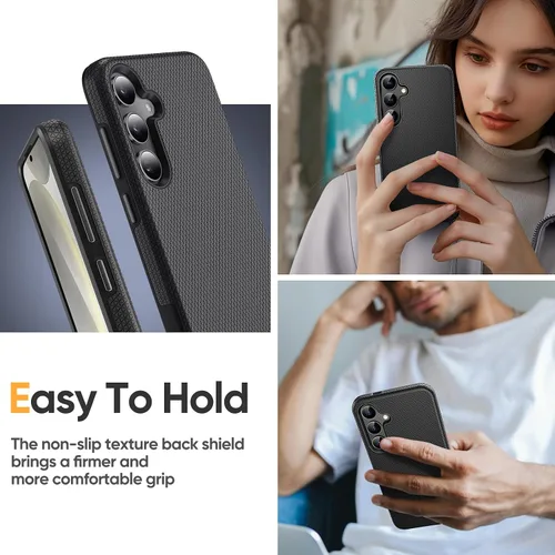 Vista 5 de Diaclara Funda diseñada para Samsung Galaxy S24 de 6.2 pulgadas, protector de pantalla de vidrio templado + protector de cámara a prueba de golpes