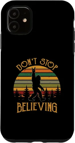 Vista 8 de Don't Stop Believing Bigfoot Rock And Roll Sasquatch Case for iPhone 16