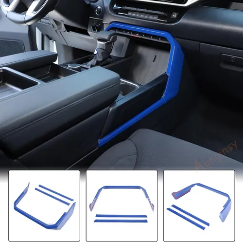 Vista 6 de Aunginsy Cubierta de Moldura de Marco de Panel de Cambios de Caja de Engranajes de Consola Central de Automóvil Compatible con Toyota Tundra/Sequoia