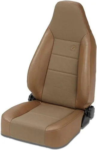Vista 2 de Bestop 3943815 Asiento deportivo Trailmax II de mezclilla negra - Jeep 1976-2006 CJ7 y Wrangler