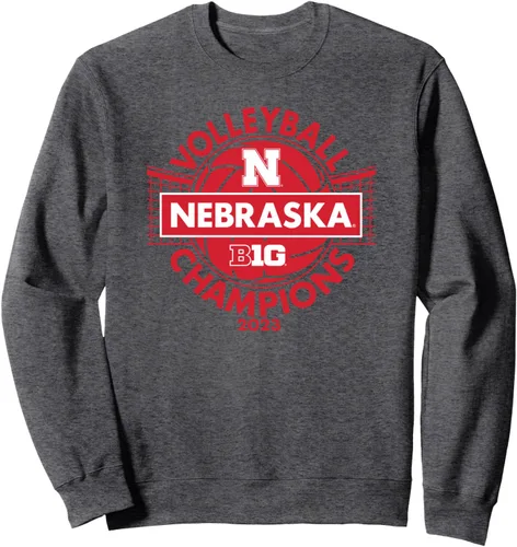 Vista 4 de Nebraska Cornhuskers Big Ten Champs 2023 - Sudadera de voleibol para mujer, Negro
