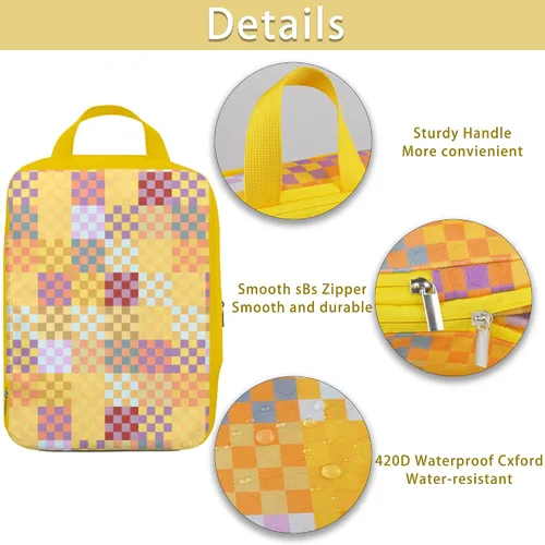 Vista 4 de Cubos de embalaje de compresión, cubos de embalaje para viajes, juego de bolsas organizadoras de equipaje impermeables, bonitos cubos de embalaje