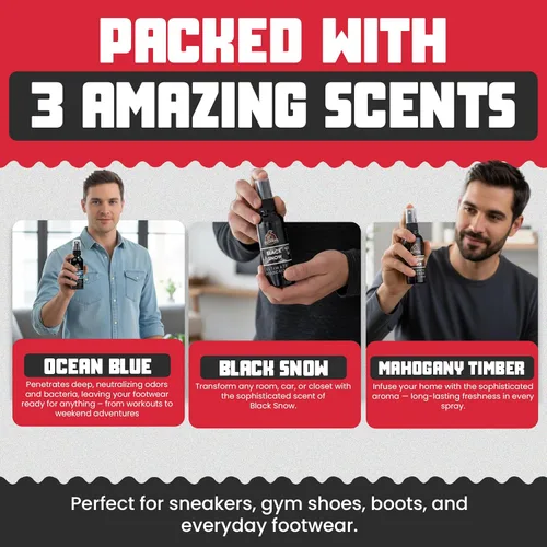 Vista 7 de Spray desodorizante para zapatos Eliminador de olor de los pies desinfectante, ambientador para zapatillas, bolsas de gimnasio y casilleros Para