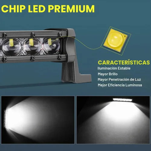 Vista 3 de YCHOW-TECH Barra de luz LED de 6 pulgadas, haz de inundación delgado de una 1 pieza