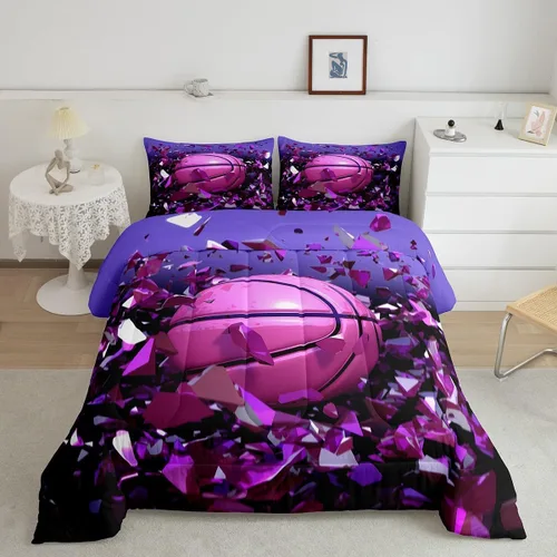 Vista 37 de Feelyou Juego de ropa de cama de sirena suave para niños y niñas, juego de edredón de escamas de peces oceánicos, tamaño individual, edredón