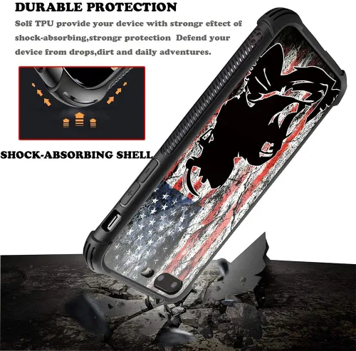 Vista 5 de DJSOK Funda para iPhone 7/8/SE2, diseño de patrón de lujo, a prueba de golpes, funda resistente para hombre y mujer, bandera de fútbol americano
