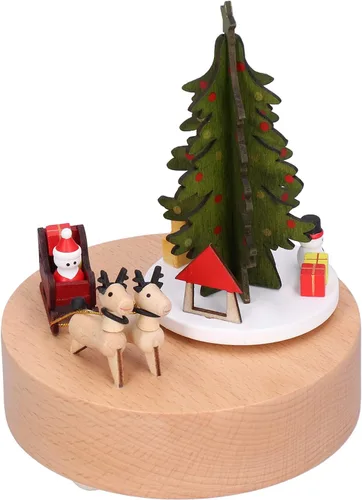 Vista 6 de caja musical de madera, juguete, decoración, regalo de cumpleaños para niños