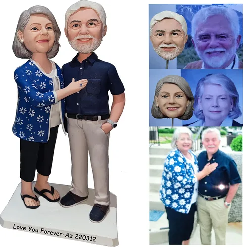 Vista 11 de AlOU AlOU Estatuillas personalizadas de 15 cm Bobbleheads para el Día del Padre, Día de la Madre, Padres, Jefe, Colegas, Familia y Amigos
