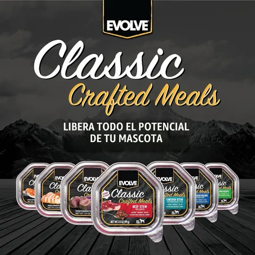 Vista 8 de Evolve Classic Crafted Meals - Comida húmeda para perros con estofado de ternera, 3.5 onzas, paquete de 15