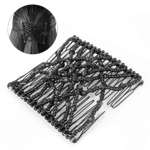 Vista 4 de Peines mágicos, peine elástico retro para mujeres con peine para el cabello, herramientas para el cabello, peine mágico para el cabello (C)