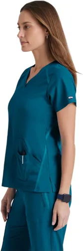 Vista 3 de Grey's Anatomy Impact Elevate Top para mujer – Camiseta médica Extreme Comfort Bahama