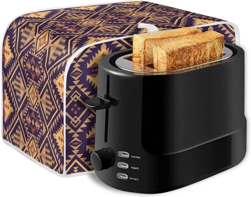 Vista 6 de Howilath Funda para tostadora de 2 rebanadas para cocina, con estampado azteca del suroeste, cubierta antipolvo, lavable e impermeable para cocina