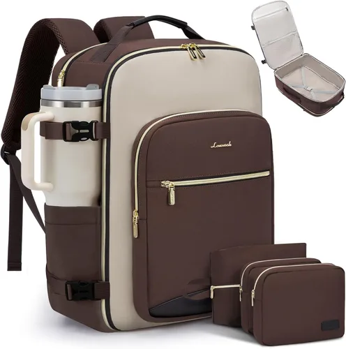 Vista 20 de LOVEVOOK Mochila de viaje grande para mujeres y hombres, mochila de transporte de 40 litros para aviones, bolsa de viaje para artículos personales