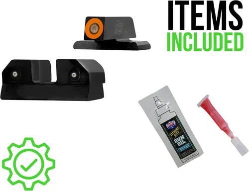 Vista 5 de XS SIGHTS R3D Tritio - Mira nocturna para pistolas S&W M&P, Sig, Canik, Taurus y HK, tritio delantero y trasero que brilla en la oscuridad