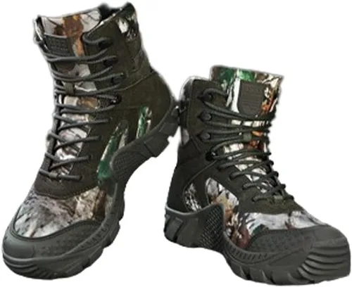 Vista 3 de Botas tácticas para hombre, botas militares, botas duraderas, botas de senderismo, botas de combate, botas ligeras, botas de trabajo