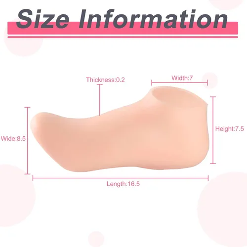 Vista 2 de SATINIOR 3 pares de calcetines de silicona para pies secos y agrietados, terapia de pies, spa, pedicura, calcetines de silicona reparadores