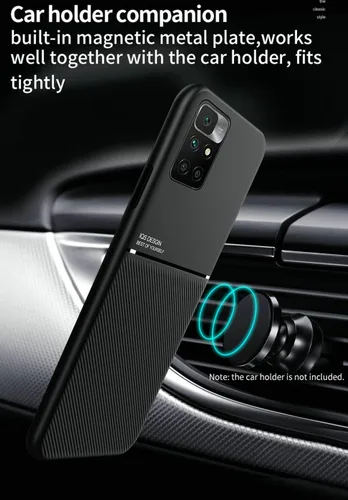 Vista 4 de Kepuch Mowen Funda Para Xiaomi Redmi 10/Redmi Note 11 4G 2021 - Cubierta De Parachoques Placa De Metal Incorporada Para Xiaomi Redmi 10/Redmi Note