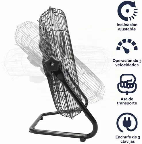 Vista 2 de MaxxAir HVFF Ventilador de suelo, 20 pulgadas, alta velocidad, UPS