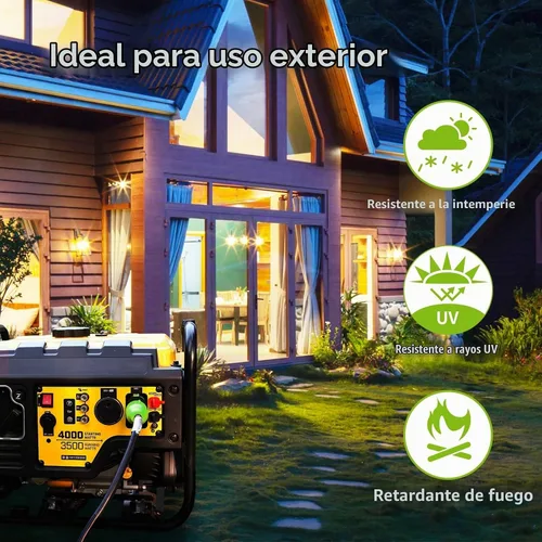 Vista 5 de RVMATE Cable de extensión para generador de 3 clavijas y 30 amperios, 10 pies, NEMA L5-30P/L5-30R 125V SJTW Jacket