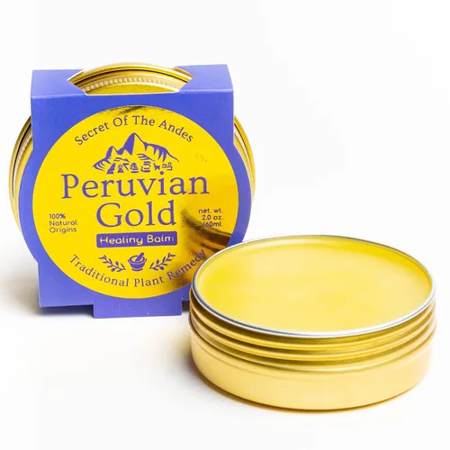 Vista 8 de Llama Mama Peruvian Gold Bálsamo curativo orgánico multiusos cicatrices, eczema, crema hidratante facial, piel seca, cabello, quemaduras solares