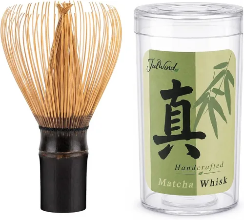 Vista 11 de Juego de batidor de bambú Matcha con 2 paquetes de batidor de bambú natural 100% Matcha, colador, cuchara para té y cuchara de té, Chasen