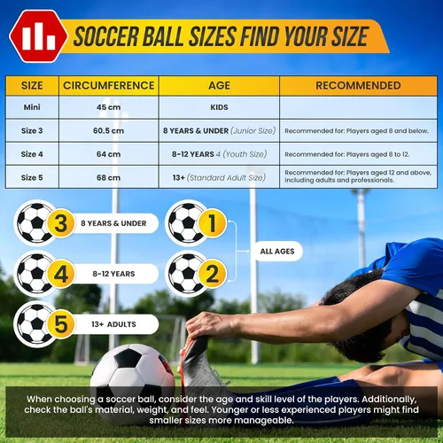 Vista 6 de Vizari Stadio Match NFHS - Balón de fútbol para sesiones de práctica y juegos oficiales, 32 paneles cosidos a mano, pelota de fútbol para niños