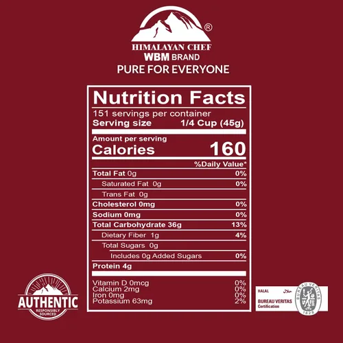Vista 9 de Himalayan Chef Arroz Basmati, grano extra largo blanco Super Kernel-2lbs
