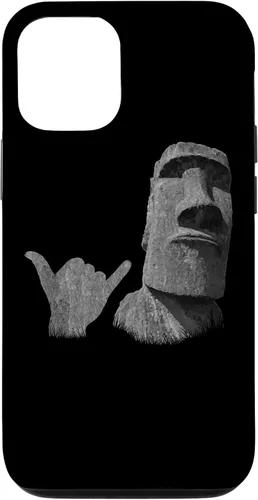 Vista 28 de Funny Easter Island Rapa NUI Moai Statue Surfer Shaka Sign Case for iPhone 16