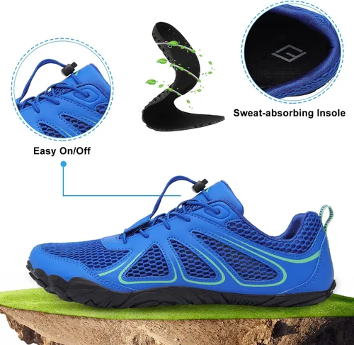 Vista 4 de Lefflow Zapatos de agua de senderismo para mujer, minimalistas, para playa, piscina, caminar, zapatos deportivos Caja de punta ancha