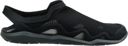 Vista 5 de Crocs Sandalias de malla Swiftwater para hombre, NegroGris (Slate Grey), 8