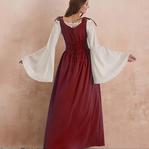 Vista 3 de AbaoWedding - Vestido medieval y renacentista para mujer para usar como disfraz o cosplay